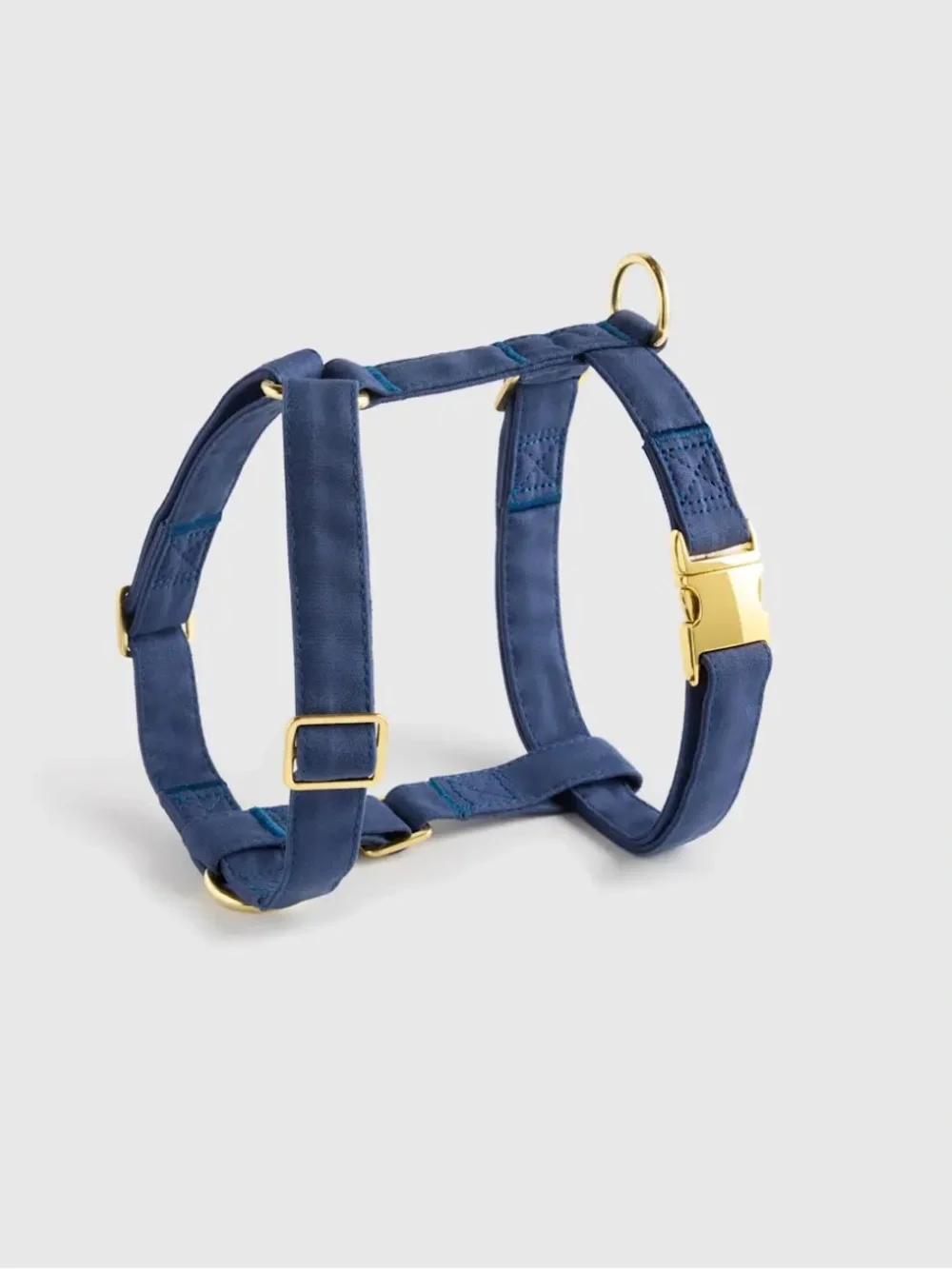 Quince 100% Cotton Wrapped Nylon Dog Harness Navy Blue - Large